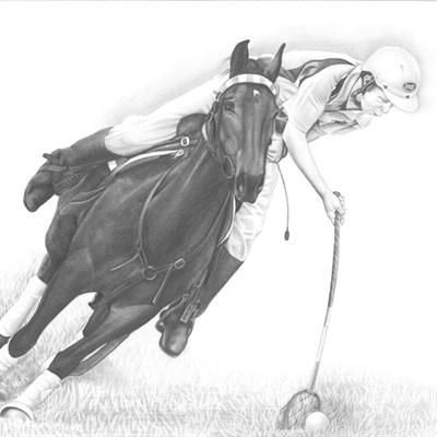 Hand Drawn Pencil Sketch Portrait of A Horseman from A Photo - myDaVinci